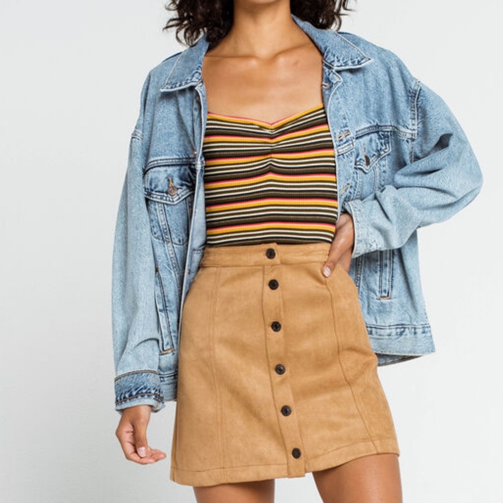 Suede skirt